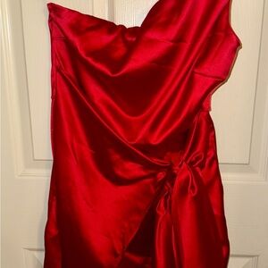 Grace Karin Asymmetrical Red Dress